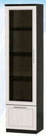 Шкаф средний с ящиком и стеклодверью ДЛЯ ГОСТИНОЙ ШСЯС-450 Венге/Дуб выбеленный в Уяре - uyar.katalogmebeli.com | фото