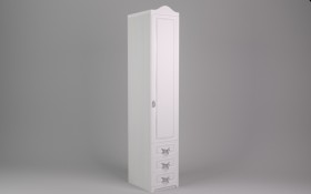 Шкаф угловой Бэлла с ящиками (Выбеленное дерево/Белый) в Уяре - uyar.katalogmebeli.com | фото 2