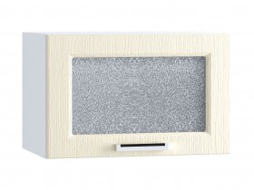 Шкаф верхний горизонтальный со стеклом 500, ШВГС 500 (Клен кремовый/корпус белый) в Уяре - uyar.katalogmebeli.com | фото