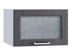 Шкаф верхний горизонтальный со стеклом 510, ШВГС 510 (Клен серый/корпус белый) в Уяре - uyar.katalogmebeli.com | фото