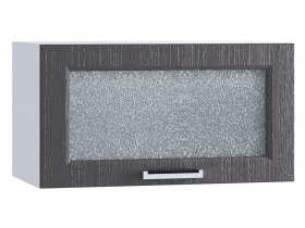 Шкаф верхний горизонтальный со стеклом 600, ШВГС 600 (Клен серый/корпус белый) в Уяре - uyar.katalogmebeli.com | фото
