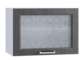 Шкаф верхний горизонтальный со стеклом 609, ШВГС 609 (Клен серый/корпус белый) в Уяре - uyar.katalogmebeli.com | фото