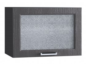 Шкаф верхний горизонтальный со стеклом 609, ШВГС 609 (Клен серый/корпус венге) в Уяре - uyar.katalogmebeli.com | фото