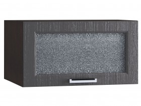 Шкаф верхний горизонтальный со стеклом 610, ШВГС 610 (Клен серый/корпус венге) в Уяре - uyar.katalogmebeli.com | фото