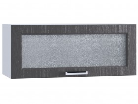 Шкаф верхний горизонтальный со стеклом 800, ШВГС 800 (Клен серый/корпус белый) в Уяре - uyar.katalogmebeli.com | фото