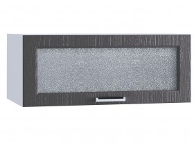Шкаф верхний горизонтальный со стеклом 810, ШВГС 810 (Клен серый/корпус белый) в Уяре - uyar.katalogmebeli.com | фото