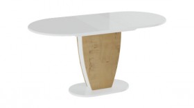Стол обеденный «Монреаль» Тип 1 (Белый глянец/Бунратти) в Уяре - uyar.katalogmebeli.com | фото 2
