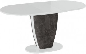 Стол обеденный «Монреаль» Тип 1 (Белый глянец/Моод темный) в Уяре - uyar.katalogmebeli.com | фото 2