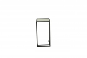 Стол приставной Скандик 42.24 (со стеклом) (металл: черный) в Уяре - uyar.katalogmebeli.com | фото 2