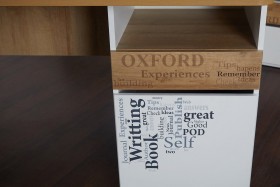 Стол с ящиками «Оксфорд» (Ривьера/Белый с рисунком) в Уяре - uyar.katalogmebeli.com | фото 9