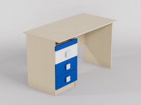 Стол (прямая столешница) Скай люкс (Синий/Белый/корпус Клен) в Уяре - uyar.katalogmebeli.com | фото 1
