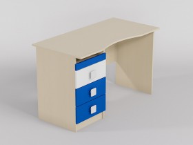 Стол (столешница с выемкой) Скай люкс (Синий/Белый/корпус Клен) в Уяре - uyar.katalogmebeli.com | фото 1