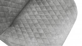 Стул «Оливер» К3 Черный/Микровелюр Wellmart Silver в Уяре - uyar.katalogmebeli.com | фото 3