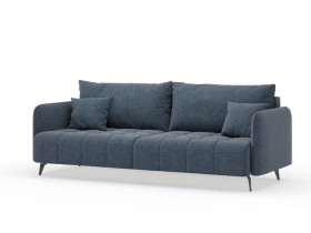 Валериан диван трёхместный прямой Синий, ткань RICO FLEX 101 в Уяре - uyar.katalogmebeli.com | фото