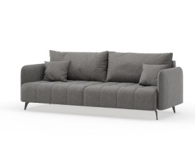 Валериан диван трёхместный прямой Стальной, ткань RICO FLEX 9292 в Уяре - uyar.katalogmebeli.com | фото 1