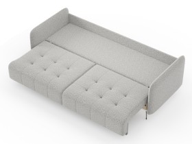 Валериан диван трёхместный прямой Светло-серый, ткань RICO FLEX 108 в Уяре - uyar.katalogmebeli.com | фото 2