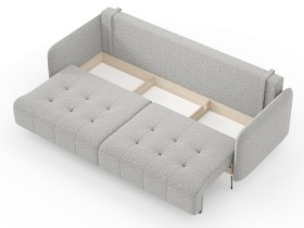 Валериан диван трёхместный прямой Светло-серый, ткань RICO FLEX 108 в Уяре - uyar.katalogmebeli.com | фото 3