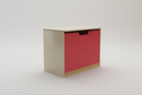 Ящик для игрушек Бэрри (Бежевый/Красный/корпус Клен) в Уяре - uyar.katalogmebeli.com | фото