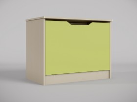 Ящик для игрушек Эппл (Зеленый/корпус Клен) в Уяре - uyar.katalogmebeli.com | фото
