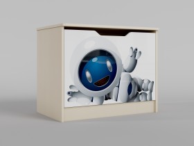 Ящик для игрушек Санни (Белый/корпус Клен) в Уяре - uyar.katalogmebeli.com | фото